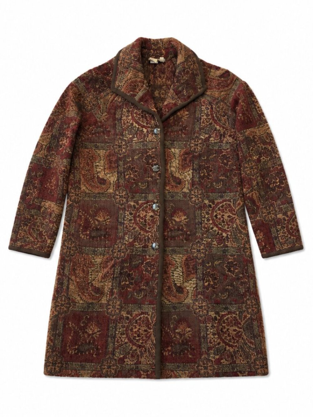 Vintage Coldwater Creek Paisley Jacket, Warm And Thick, Size Petite Large
